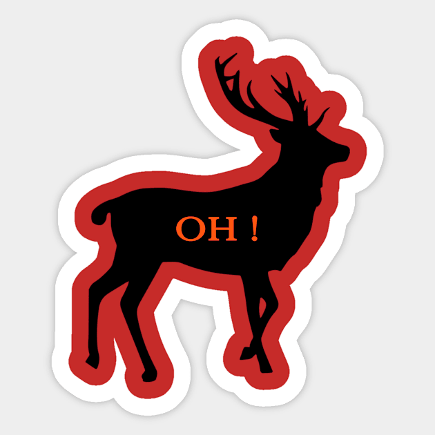 Deer on Christmas best Gift for Christmas Sticker by arifStyle